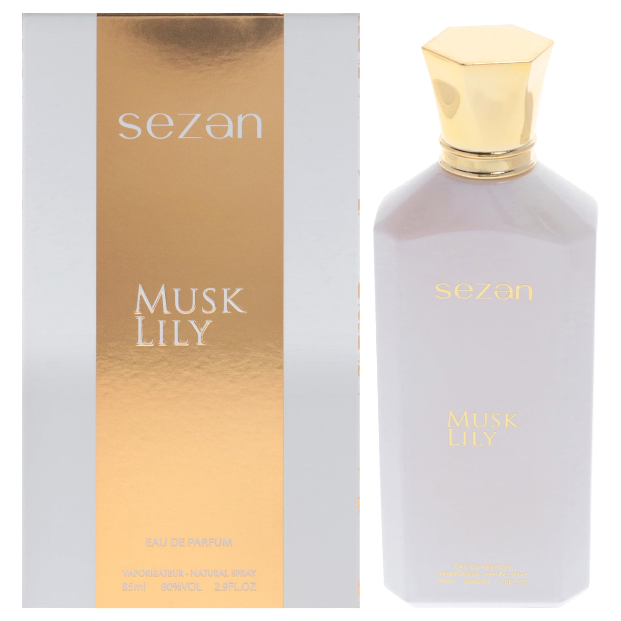 Sezan Musk Lily Eau de Parfum for Women Soft Floral Powdery Musk Scent 2.9 oz Spray