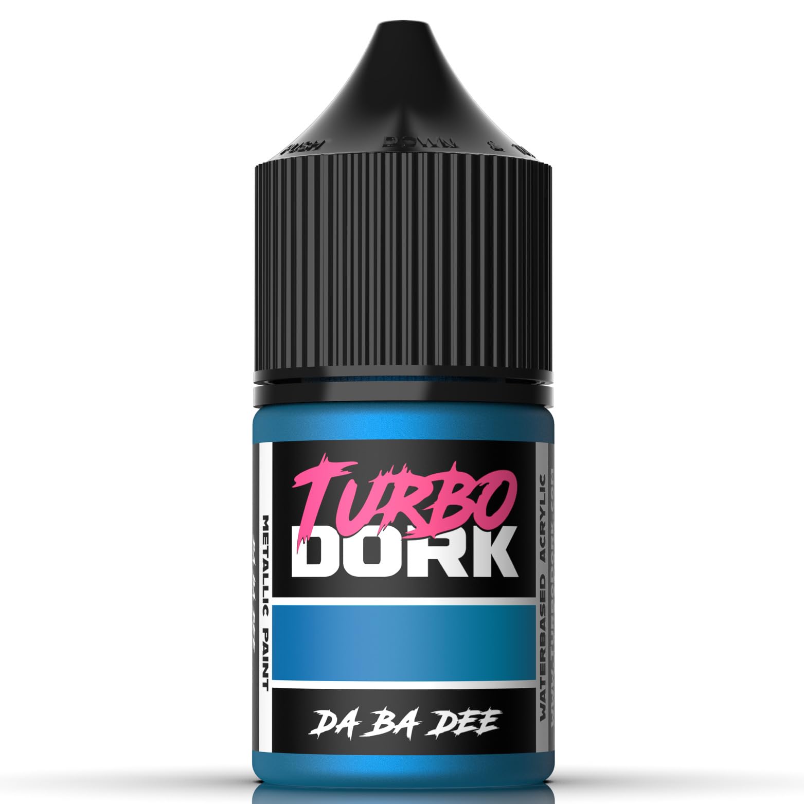Turbo Dork Da Ba Dee Metallic Acrylic Paint 22ml Bottle - Water-based Non-Toxic Metallic Finish Paint