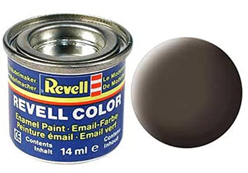 Pot de peinture Revell Enamels 14 ml, cuir brun mat RAL