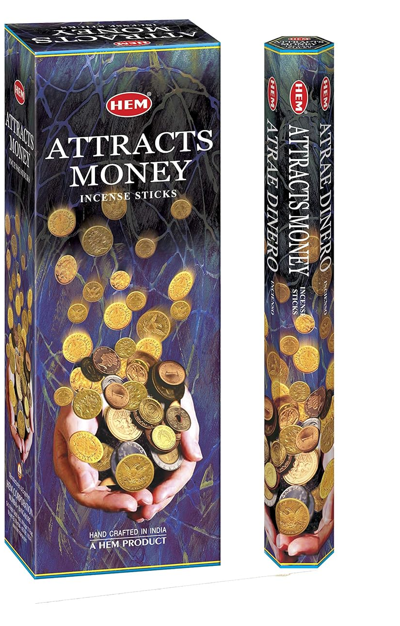 Encens Hem Attracts Money, boîte de 120 bâtons