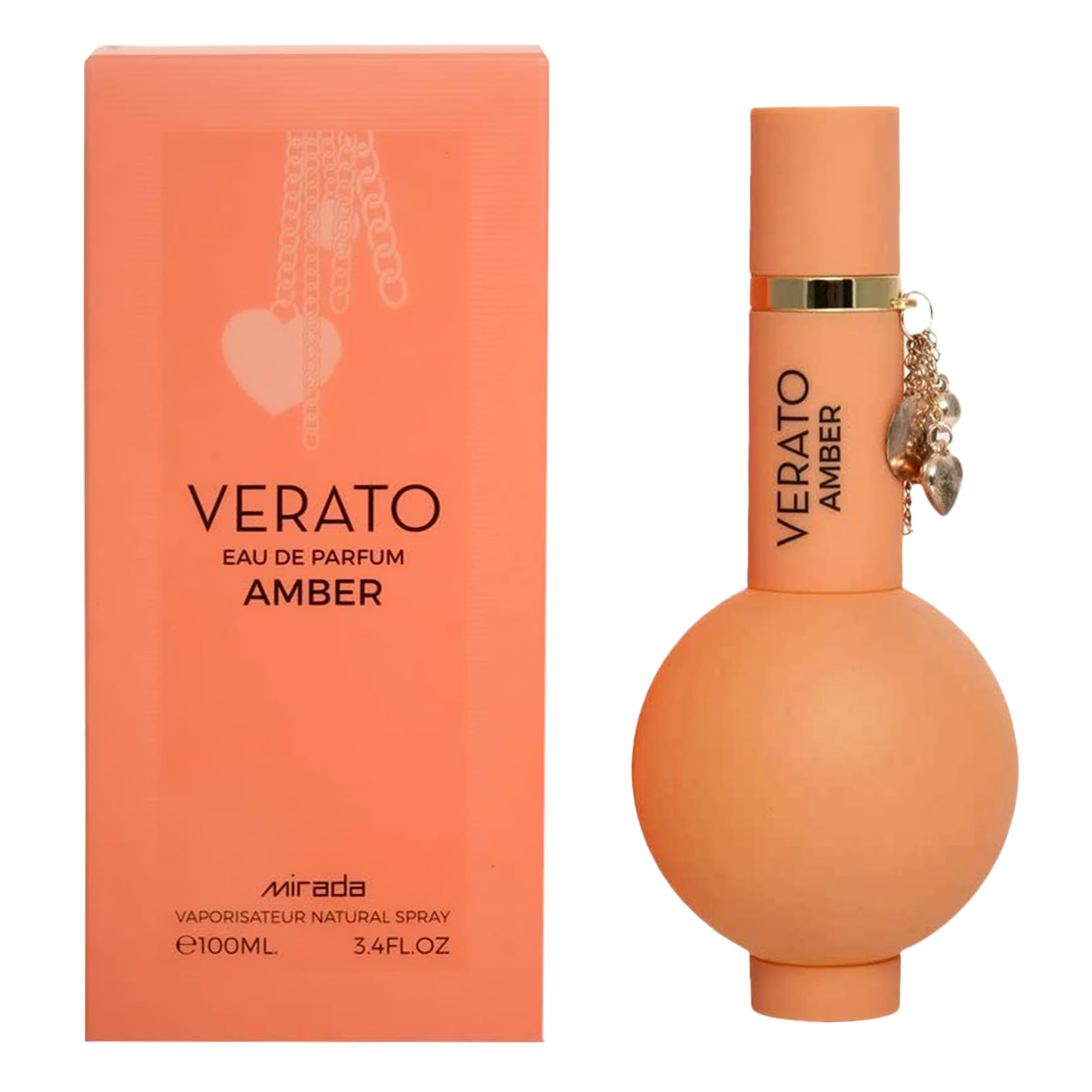 MIRADA Verato Amber Eau de Parfum Spray for Women, 3.4 Fl Oz (100 mL)