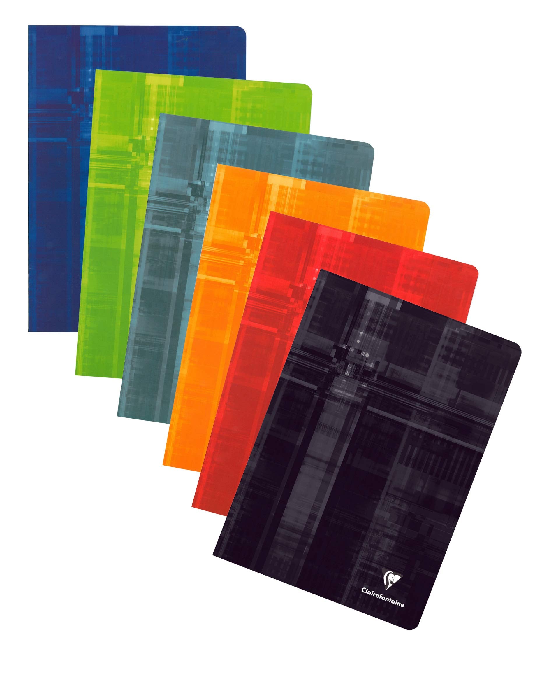 Cahier agrafé Clairefontaine - Ligné avec marge 40 feuilles - 8 1/4 x 11 3/4 - Couleurs assorties