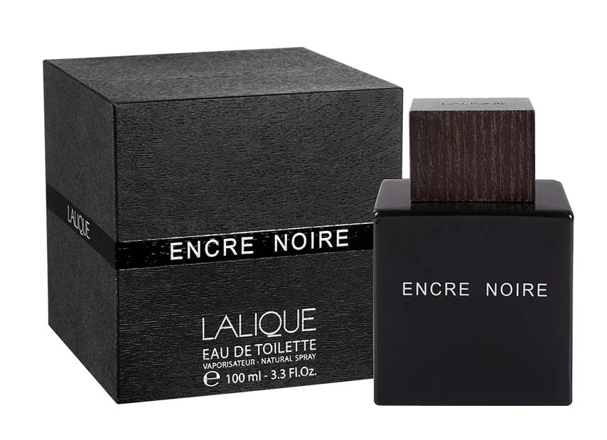 Lalique Encre Noire Eau de Toilette for Men, Woody Vetiver Fragrance, 3.3 Oz