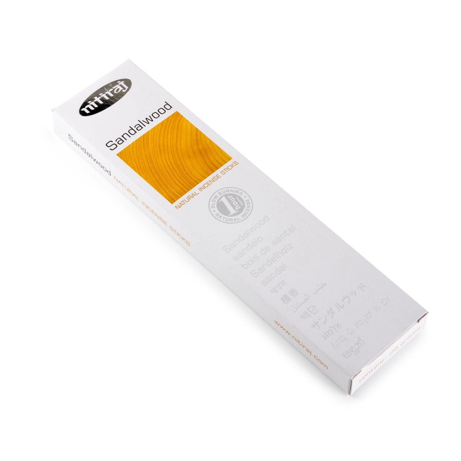Nitiraj Premium SANDALWOOD Natural Incense Sticks, 25 grams