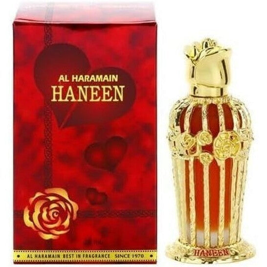 Al Haramain Haneen Perfume Oil for Unisex Long-Lasting Perfume Oil, 0.84 oz, Floral Woody Musk