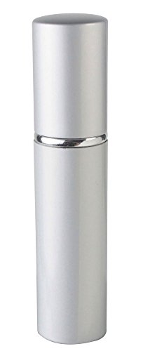 Frasco de perfume en aerosol recargable de tamaño de viaje, color plateado, 10 ml (0,41 oz)