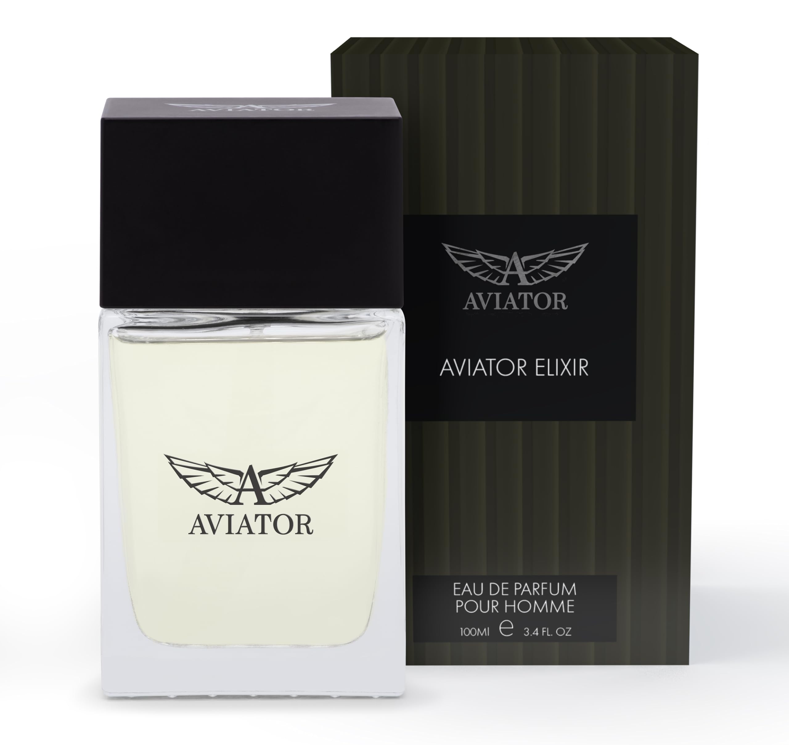Aviator Elixir EDP for Men, Clean Fresh Citrus Woody Fragrance 3.4 oz Spray