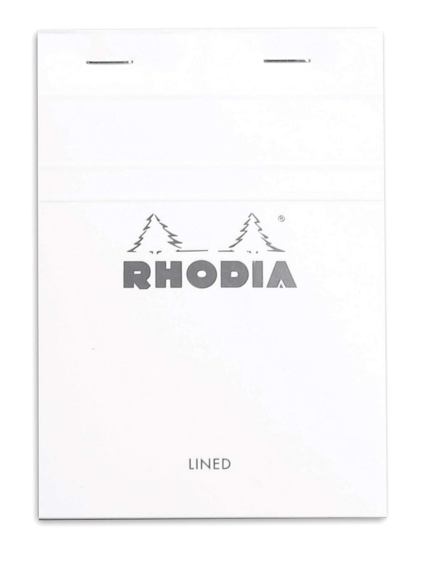 Bloc-notes agrafé Rhodia - Graph 80 feuilles - 4 x 6 - Couverture blanche