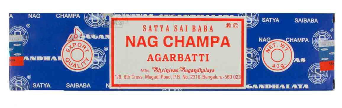 Sai Baba Nag Champa Incense, 40 gram Box