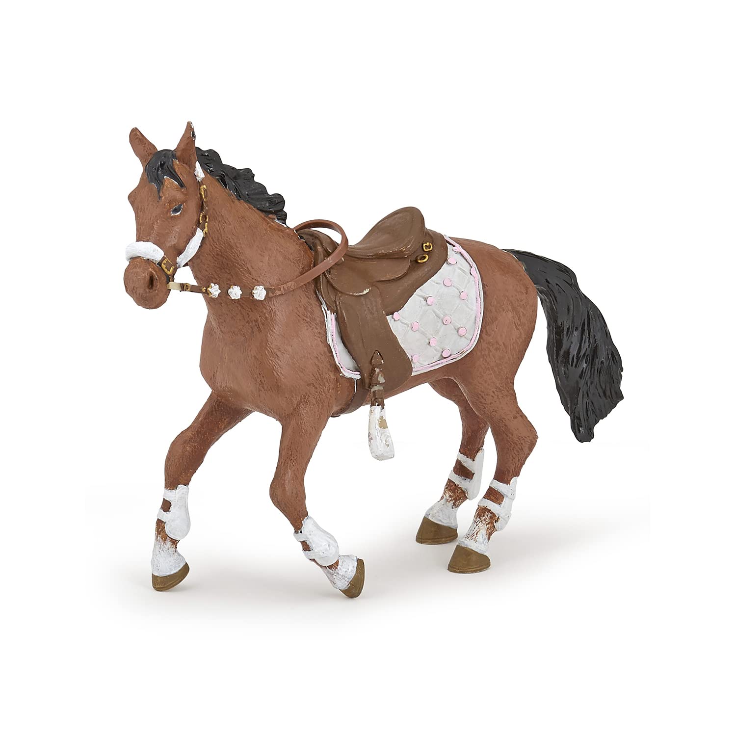 Papo Winter Rider's Horse - Hand Painted Figurine - Heirloom Quality Collectible (51553)