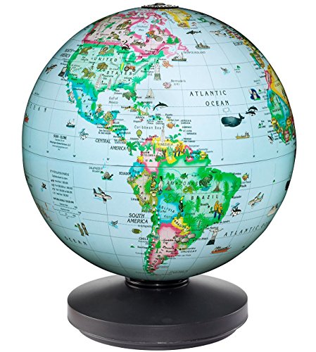 Replogle Rotating Desktop Globe Illuminated, Blue
