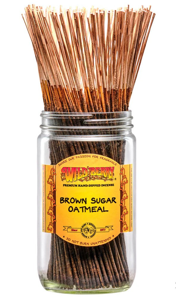 Wild Berry Brown Sugar Oatmeal Crisp Incense Sticks, 100 Count Hand-Dipped Aromatic Incense