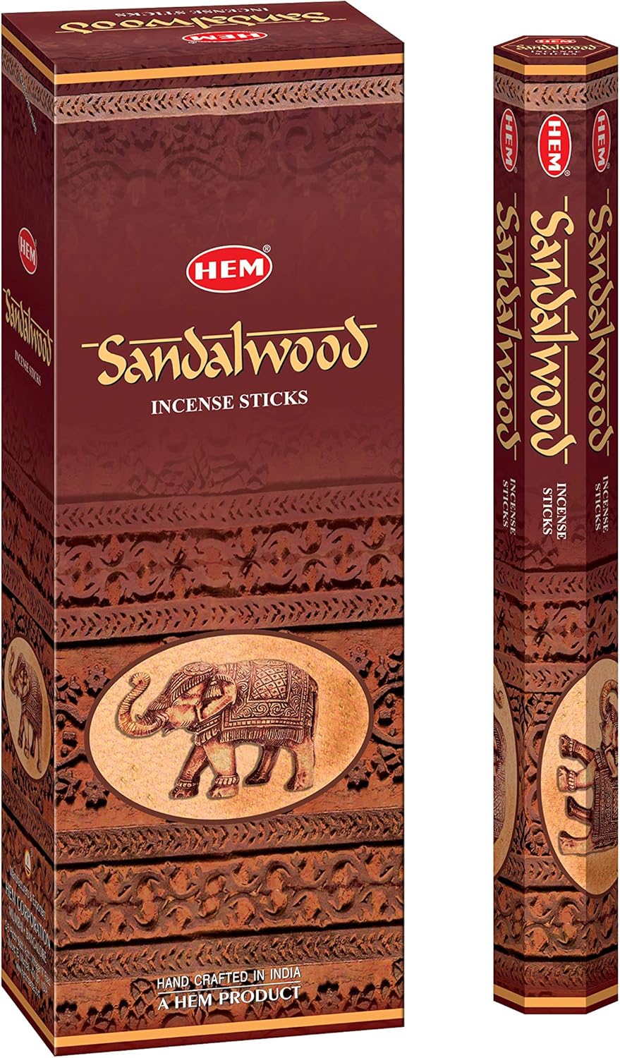 Incienso Hem Sandal (Sándalo), Caja de 120 Varillas