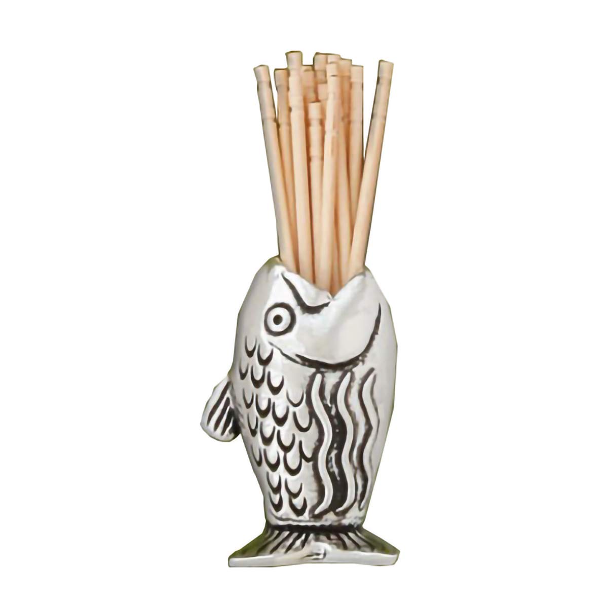Porta palillos de dientes Basic Spirit Dcor - Pez - Regalo para guardar palillos de dientes, decoración única de diseño para el hogar, cocina, restaurante