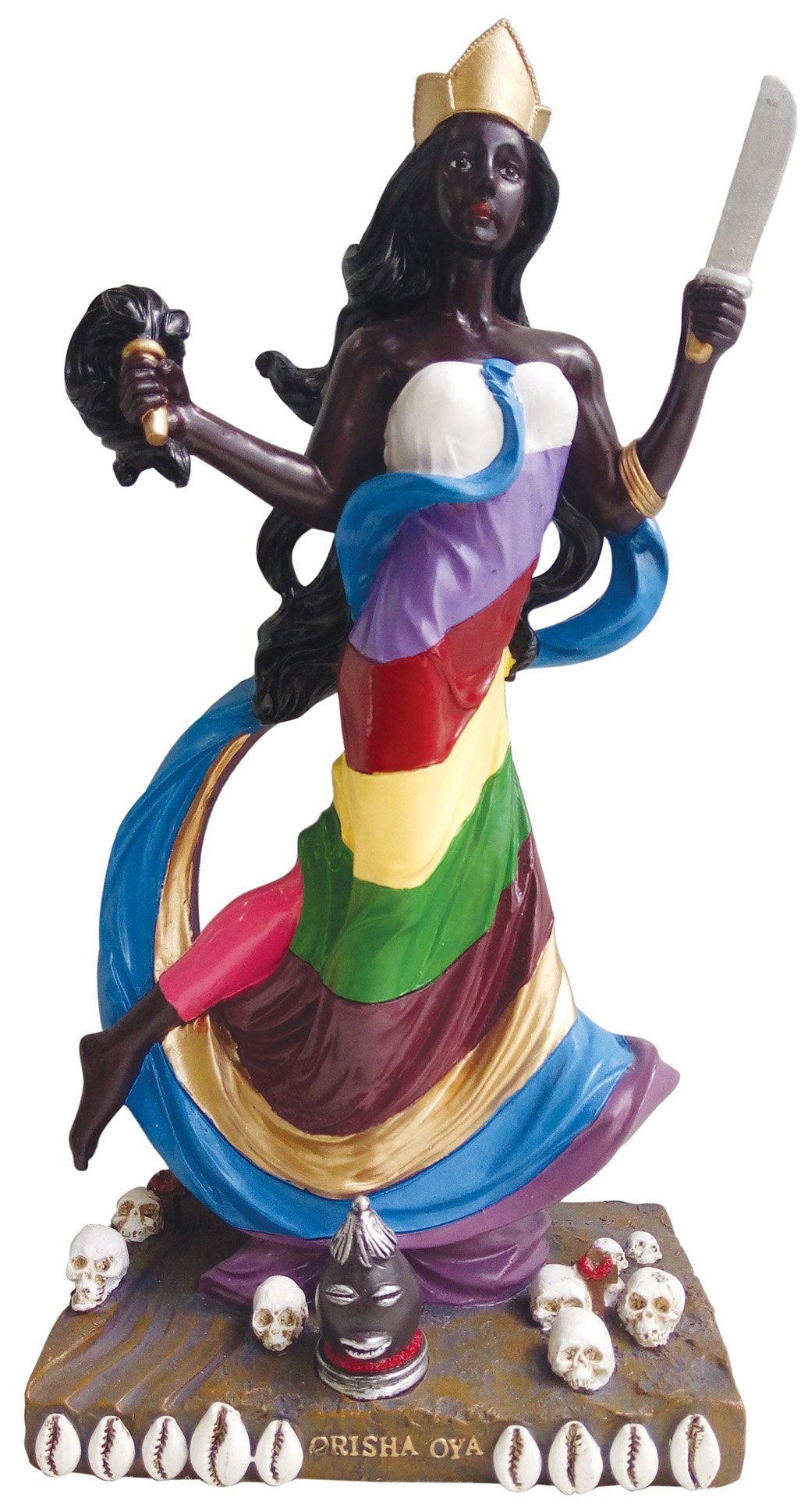 Estatua de Santo Orisha OYA Estatua de Orisha Estatua de Orisha OYA Estatua Santería (8 pulgadas)