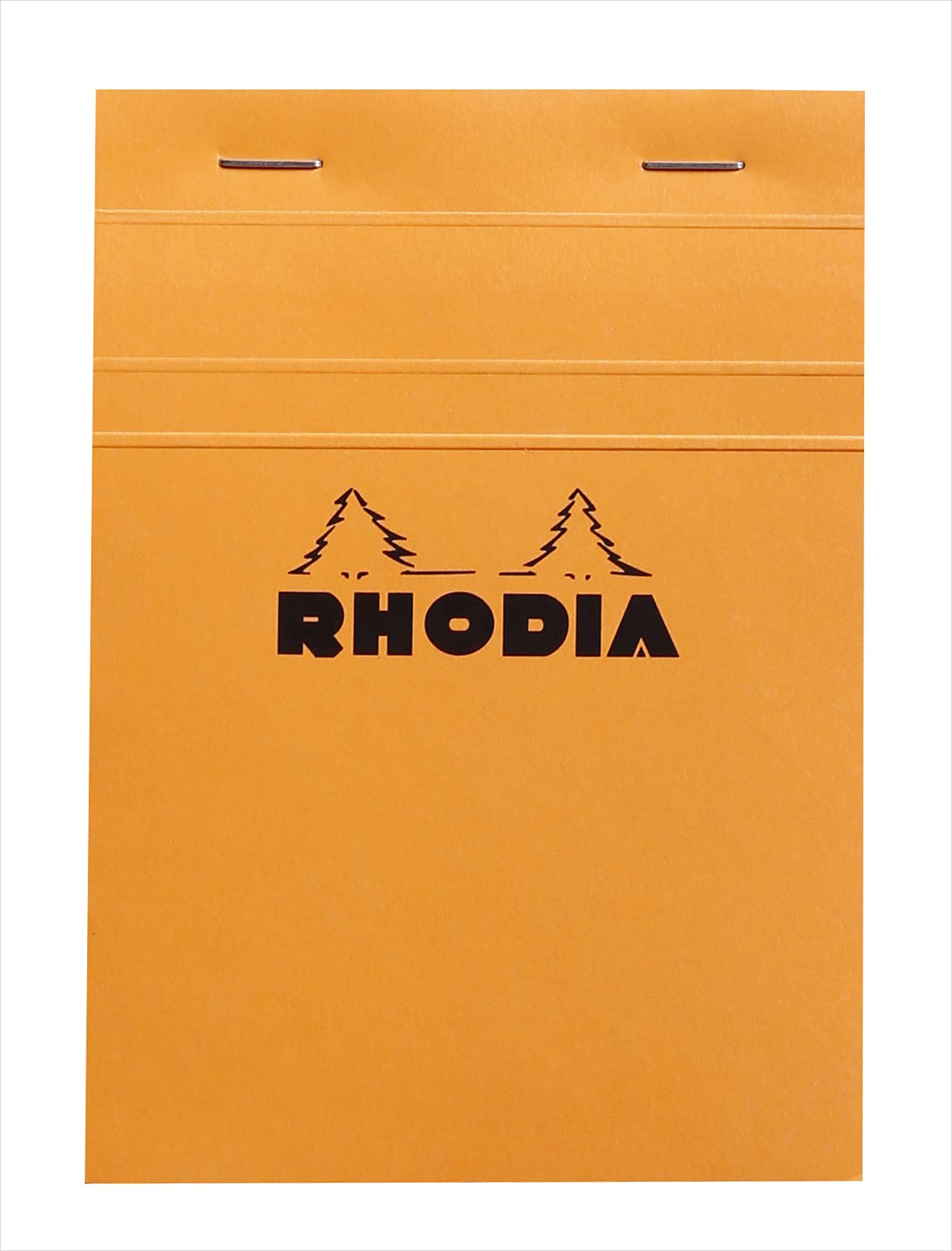 Bloc de notas Rhodia con grapas, cuadrícula, 80 hojas, 4 x 6, tapa naranja