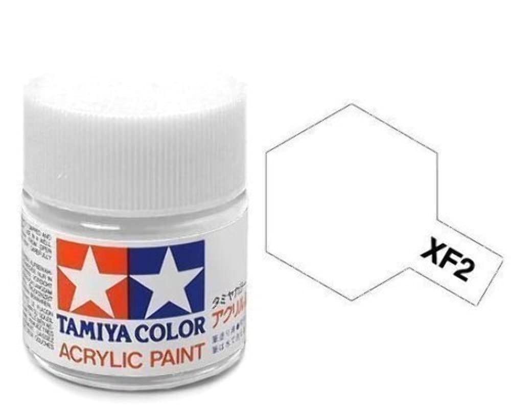 Peinture acrylique TAMIYA Acrylic XF2 Matte White TAM81302 pour plastiques