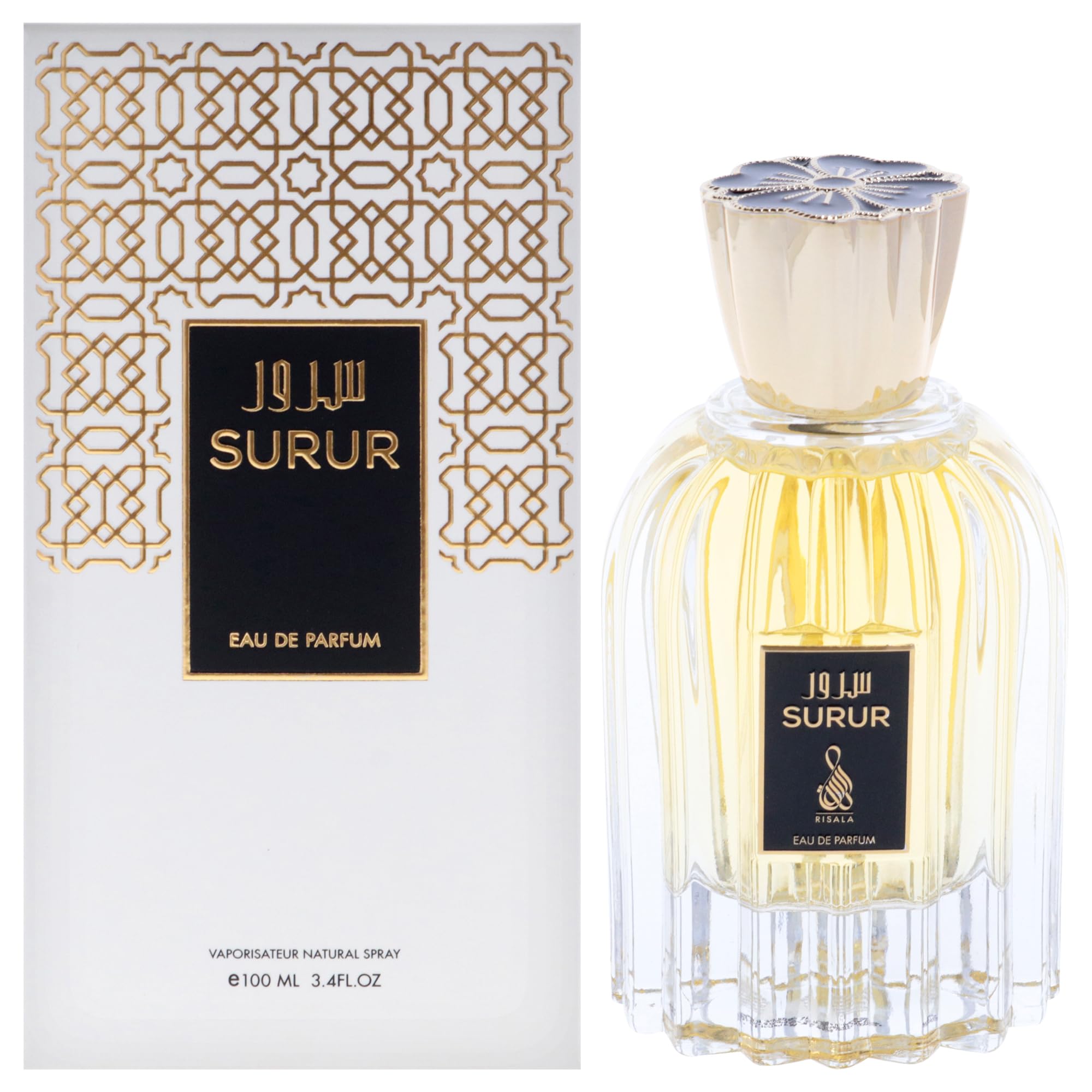 Risala Surur Eau de Parfum Unisex Versatile Everyday Fragrance 3.4 oz Spray