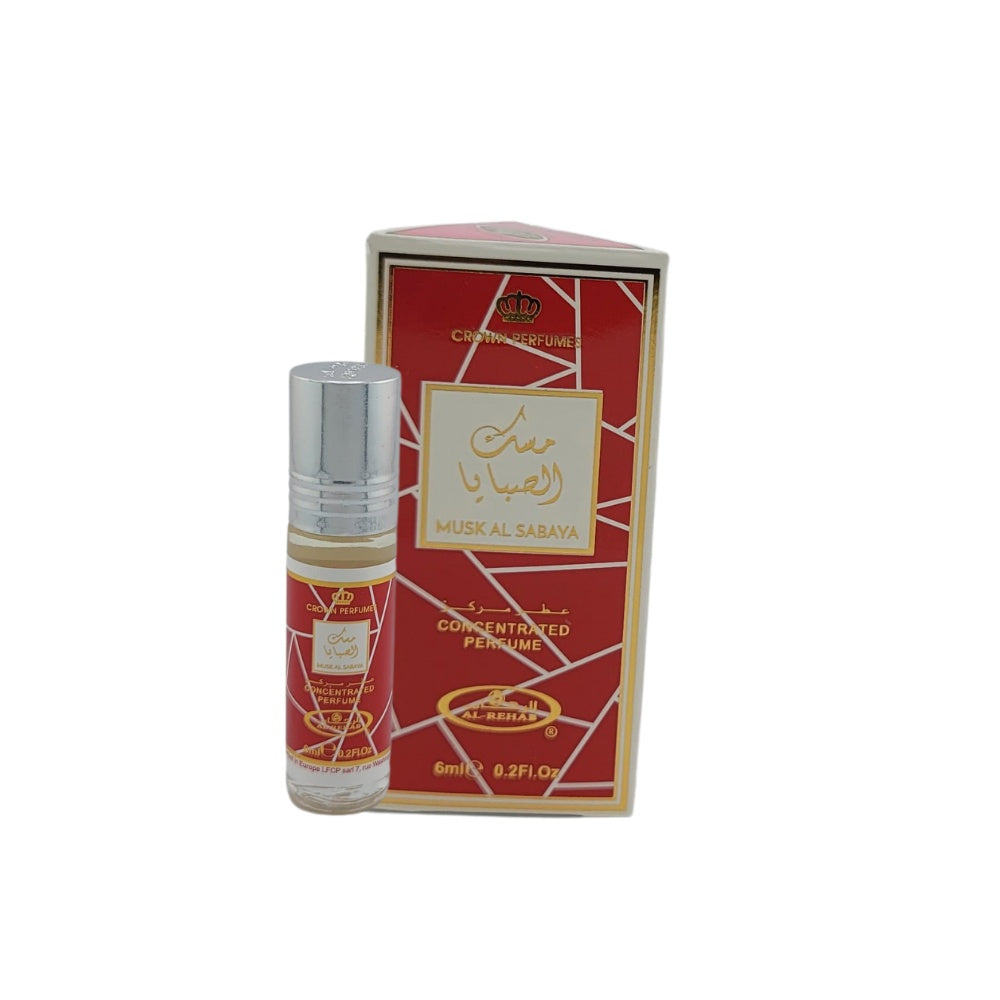 Al Rehab Musk Al-Sabaya Perfume Oil Roll On, 0.2 Fl Oz (6 ml)