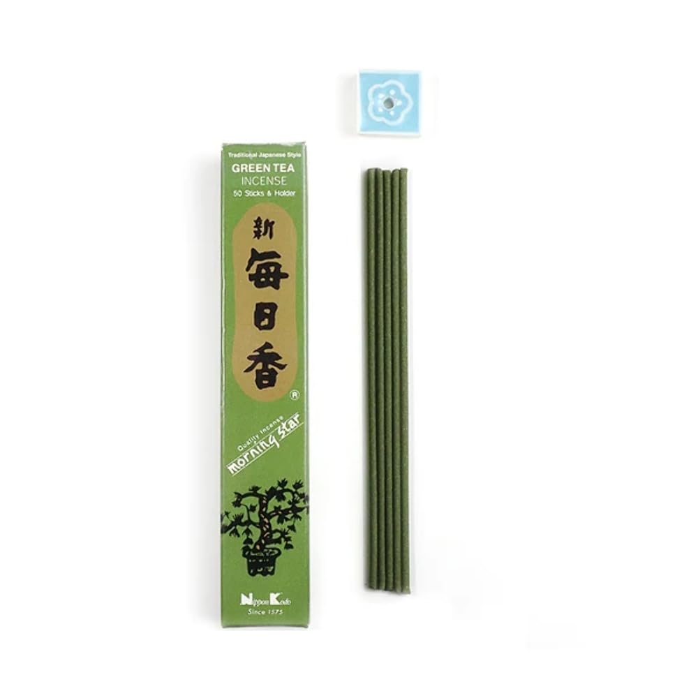 Nippon Kodo Morning Star Incense - Green Tea - 50 Sticks