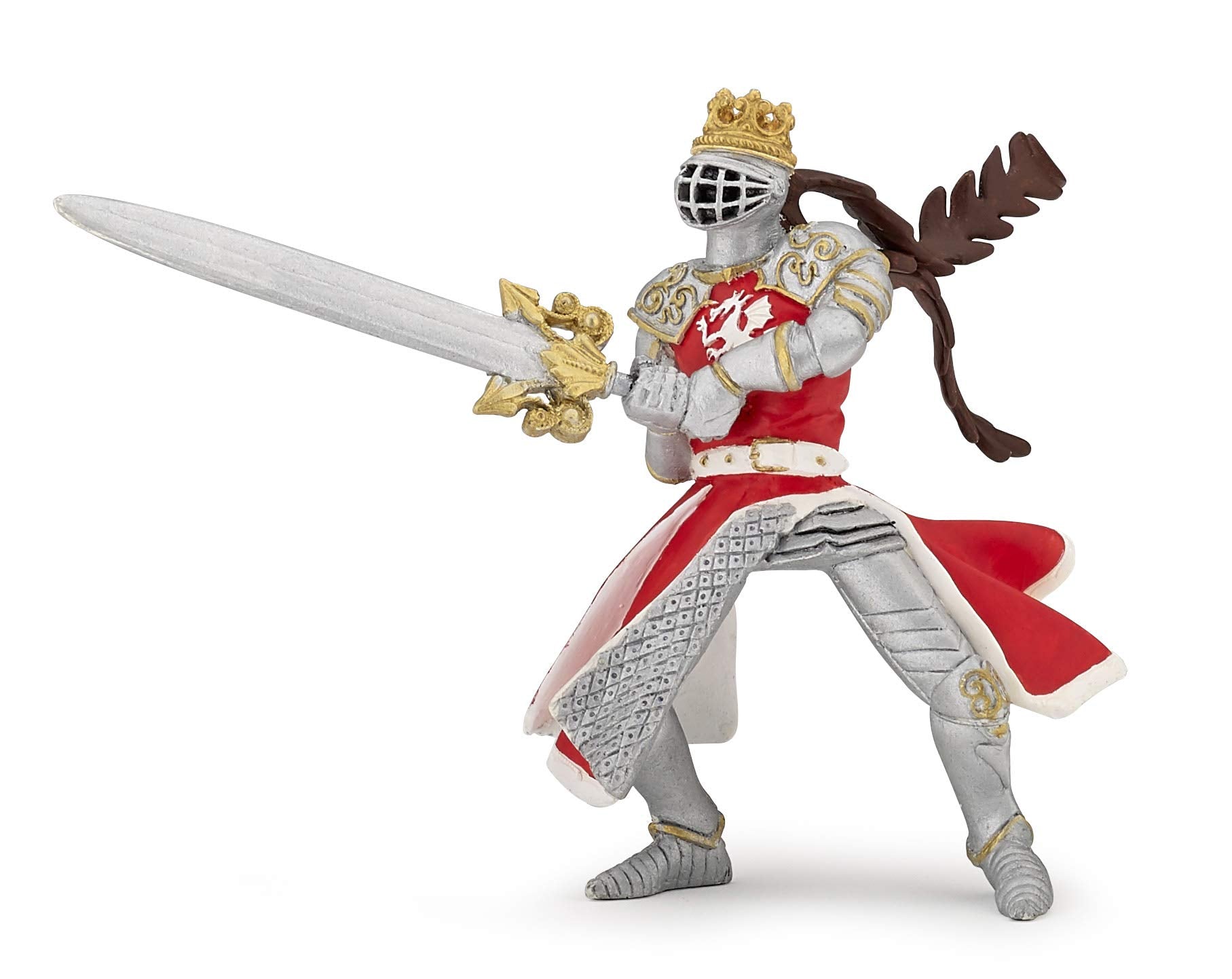 Papo Dragon King With Sword - Hand Painted Figurine - Heirloom Quality Collectible (39797)