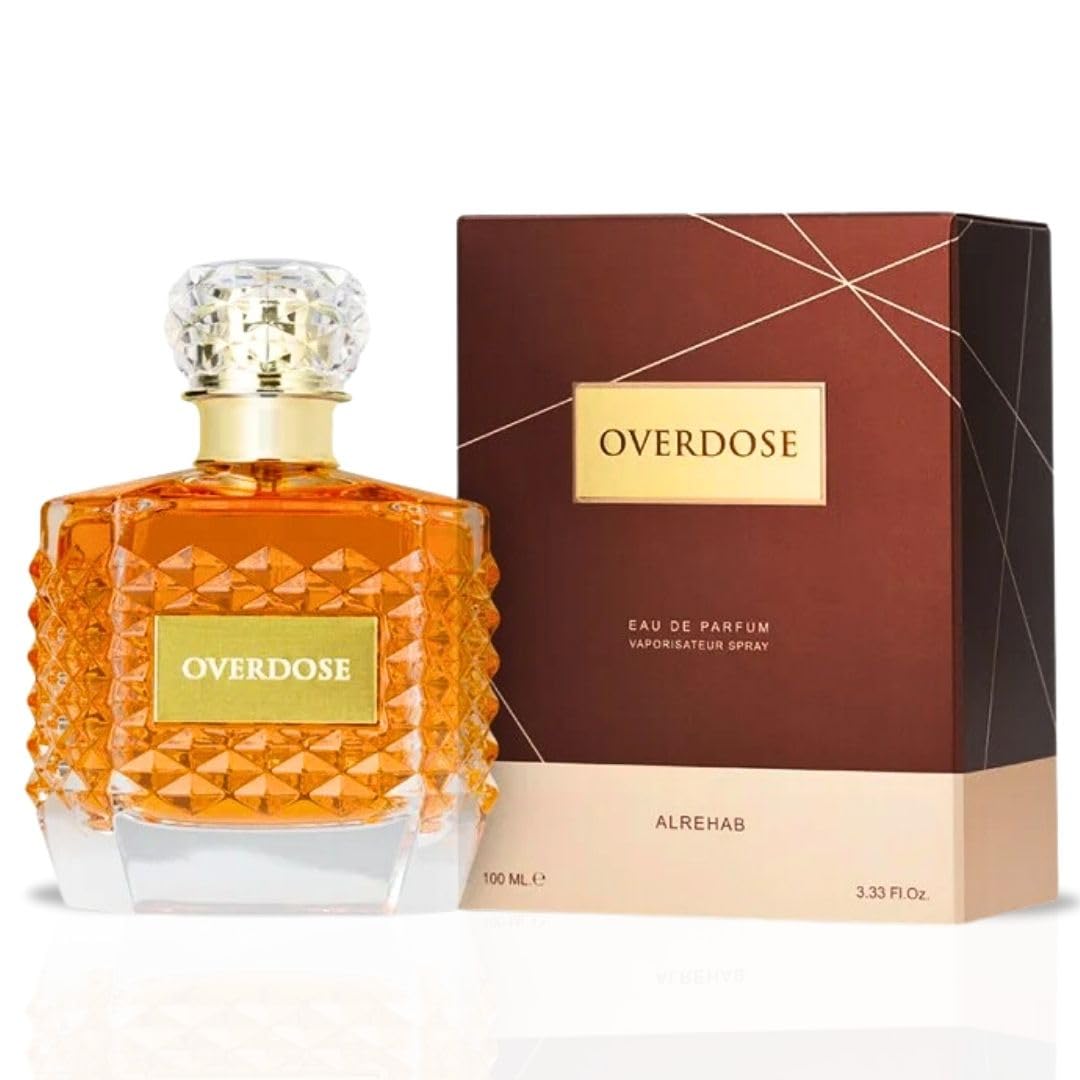 Al Rehab Overdose Eau de Parfum Spray, 3.33 Fl Oz (100 ml)
