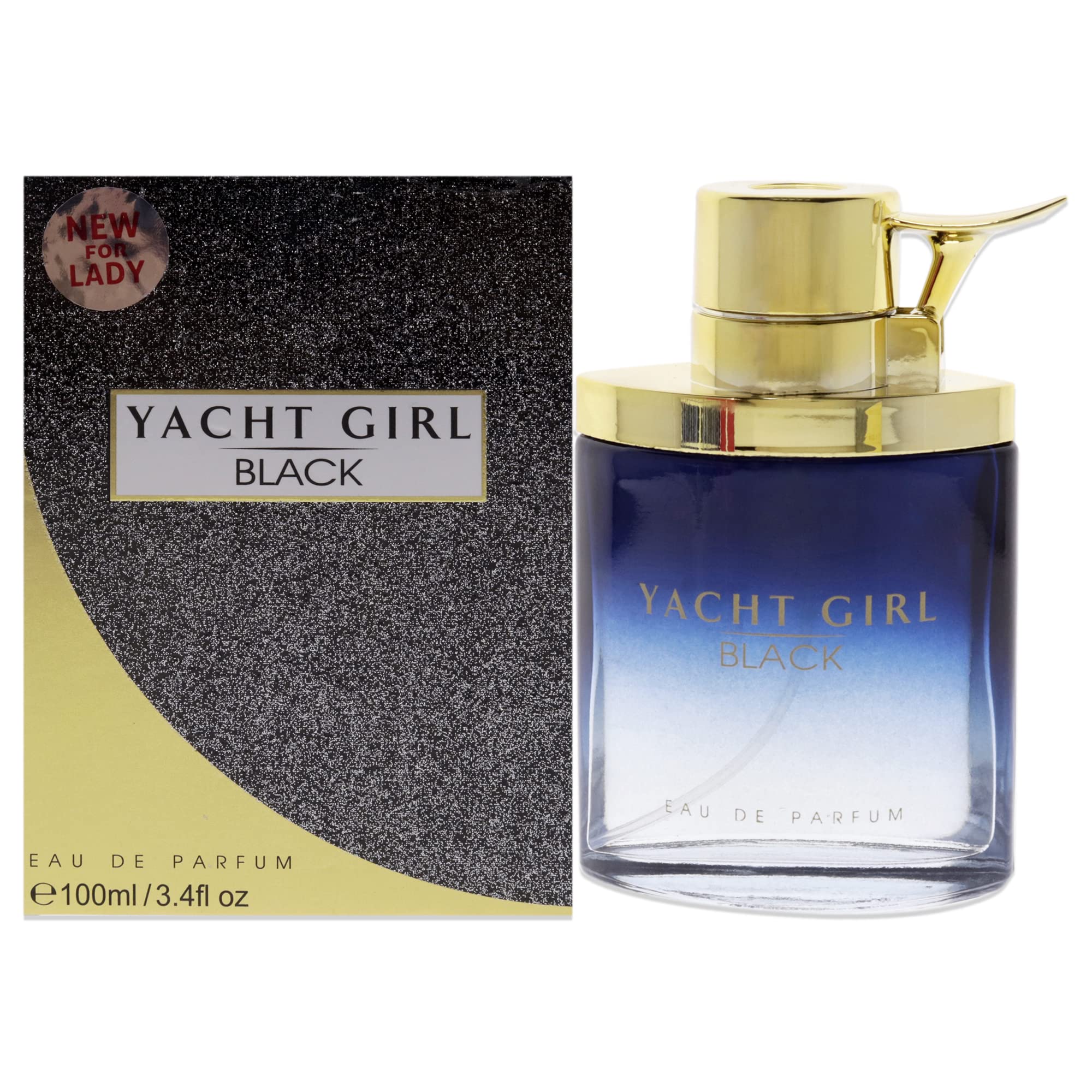 Yacht Girl Black Eau de Parfum Women Fresh Aromatic Scent 3.4 oz Spray
