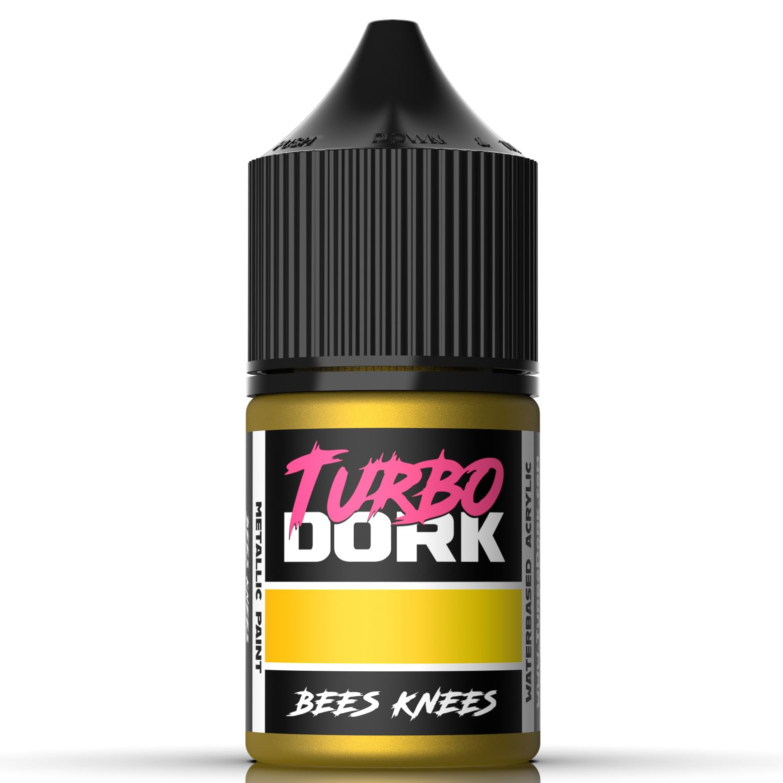 Turbo Dork Bees Knees Metallic Acrylic Paint 22ml Bottle - Water-based Non-Toxic Metallic Finish Paint