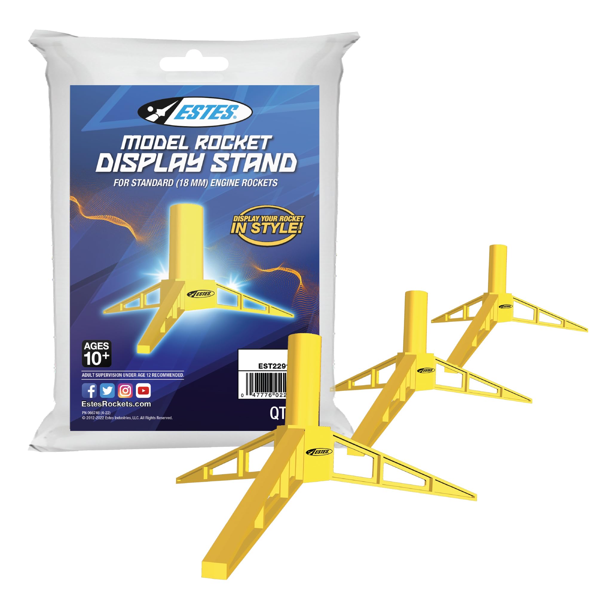 Estes 2291 Model Rocket Display Stands (3 Pack)