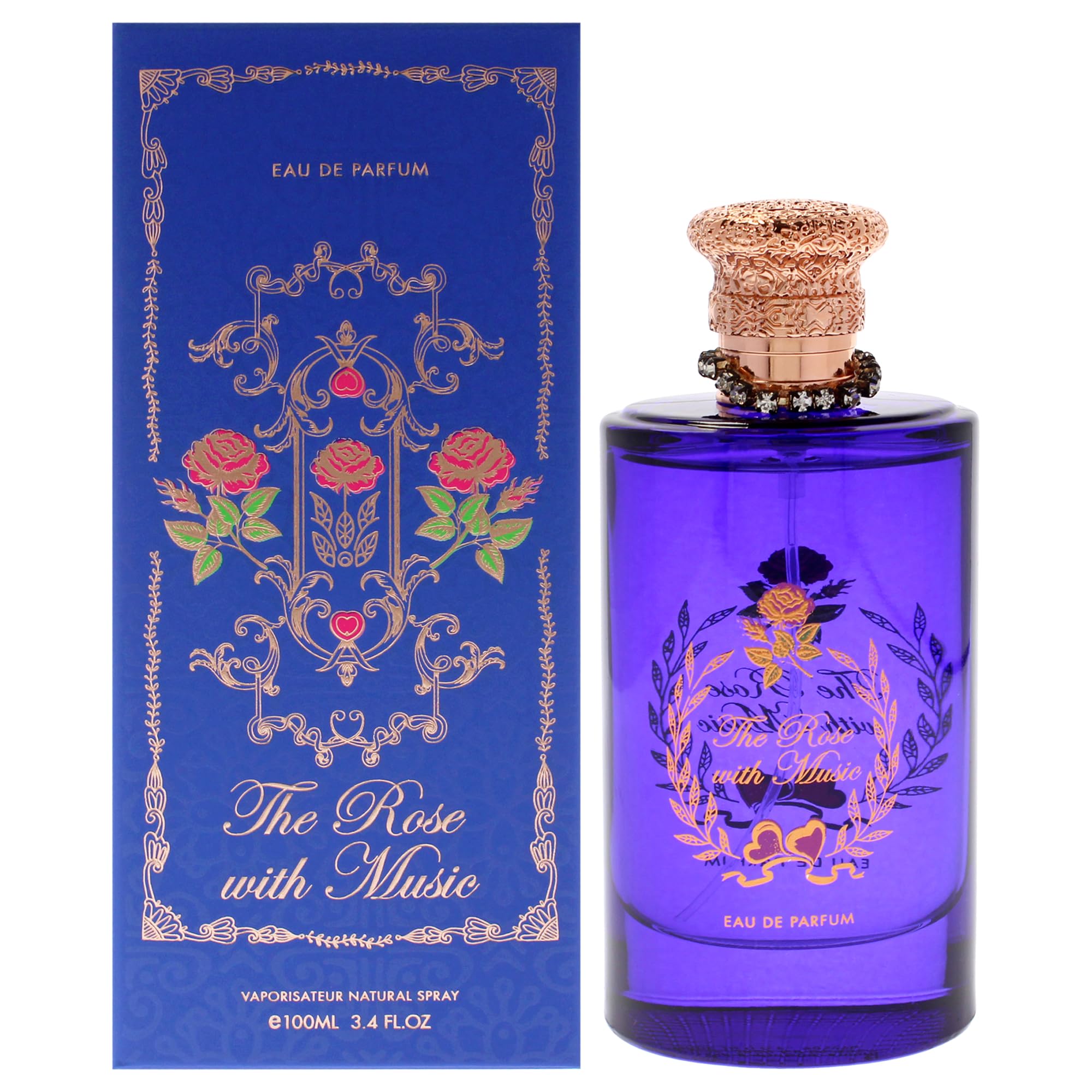 Le Vogue The Rose with Music EDP for Women, Fresh Spicy Floral 3.4 oz Spray