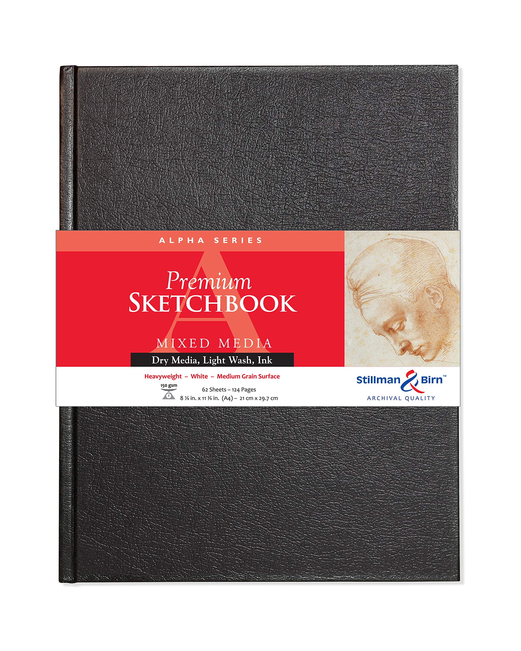 Stillman & Birn Alpha Series - Hardbound Sketchbook - Portrait 8 x 11 A4 - 150gsm White Paper