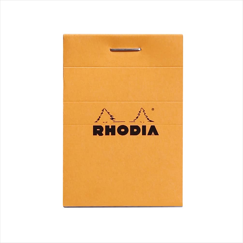 Bloc-notes agrafé Rhodia - Graph 80 feuilles - 2 x 3 - Couverture orange