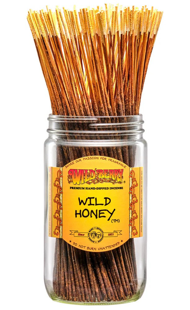 Wild Berry Wild Honey Incense Sticks, 100 Count Hand-Dipped Aromatic Incense