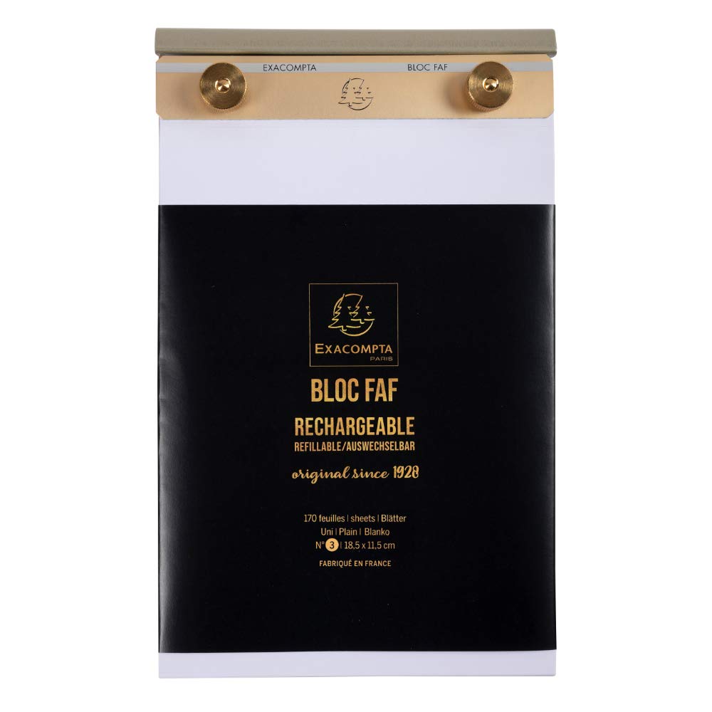 Almohadilla de escritorio Exacompta FAF con repuesto en blanco - 4 1/4 x 7 1/4