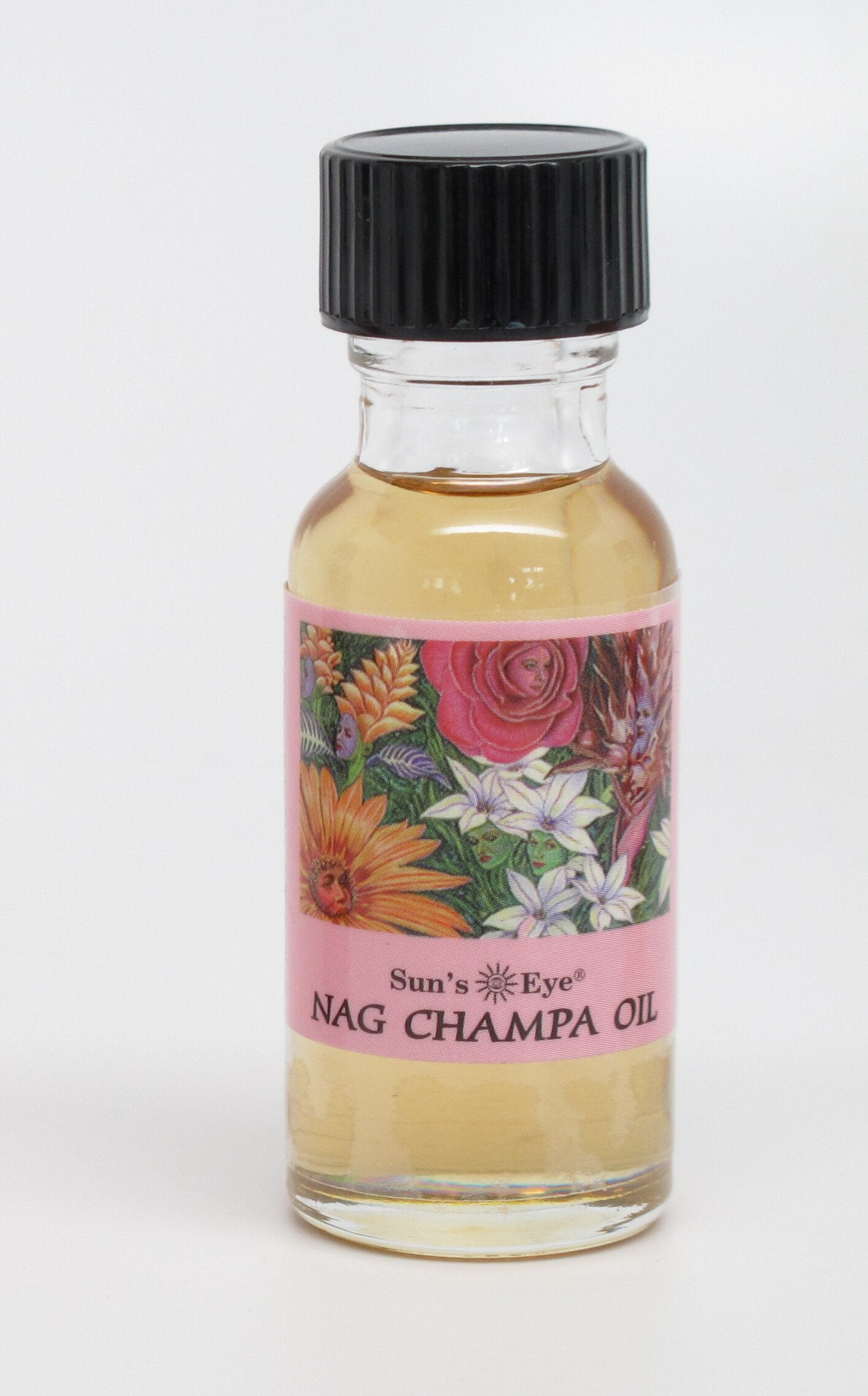 Suns Eye Nag Champa Herbal Fragrance Oil - 1/2 Ounce Bottle