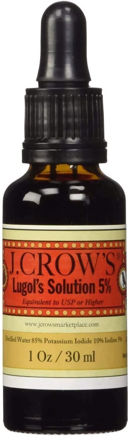 J.CROW'S Lugol's Solution of Iodine 5 Percent, 1 Ounce
