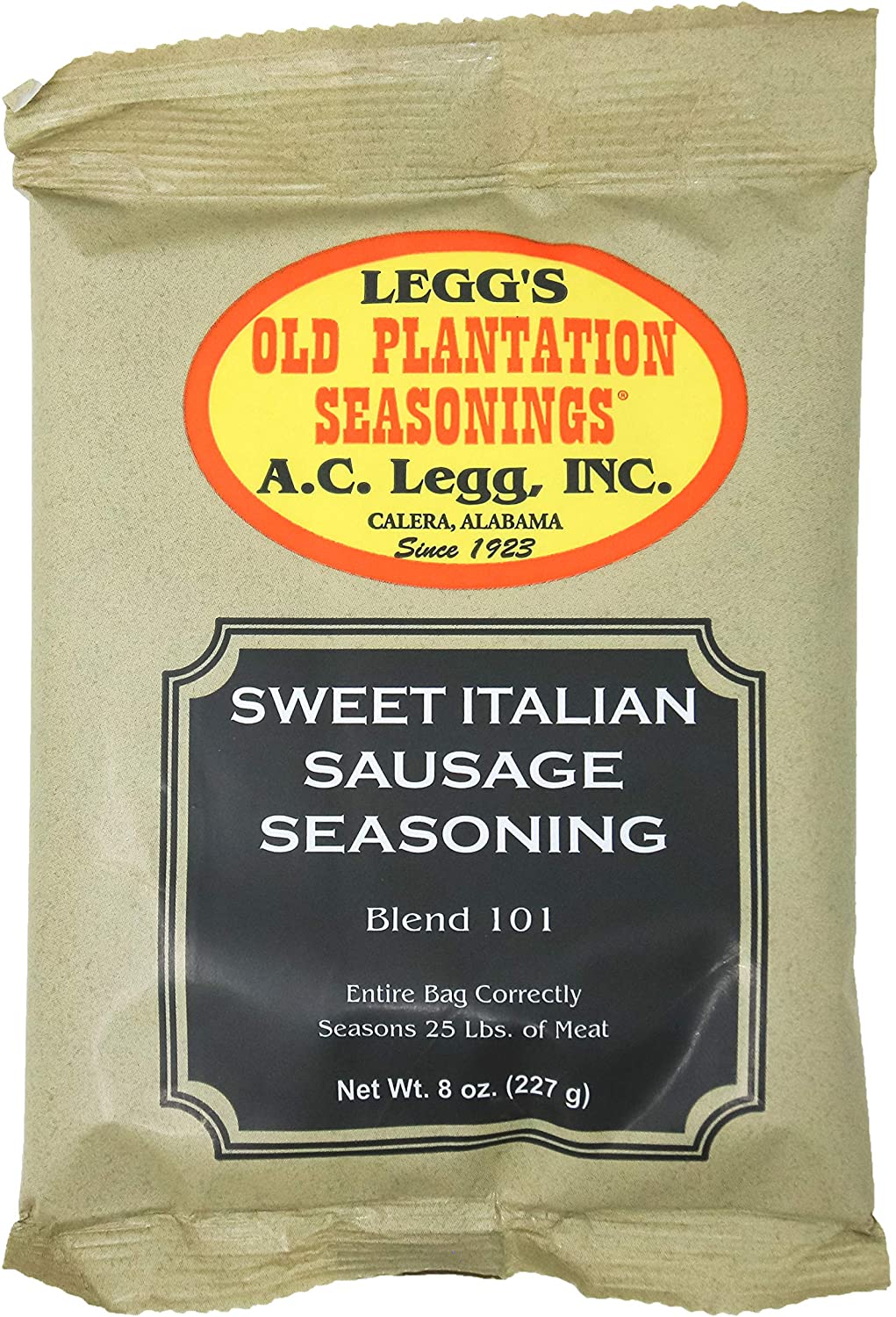 AC Legg Sweet Italian Sausage Meat Seasoning 8 Ounces