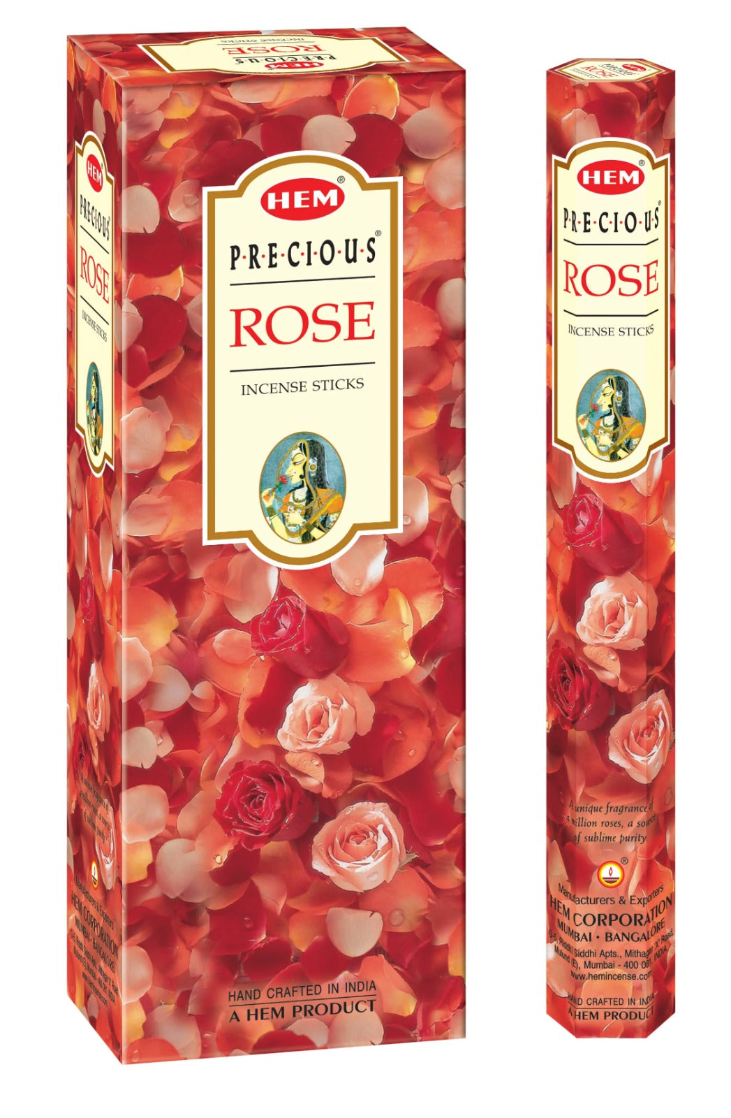Incienso Hem Precious Rose, caja de 120 varillas