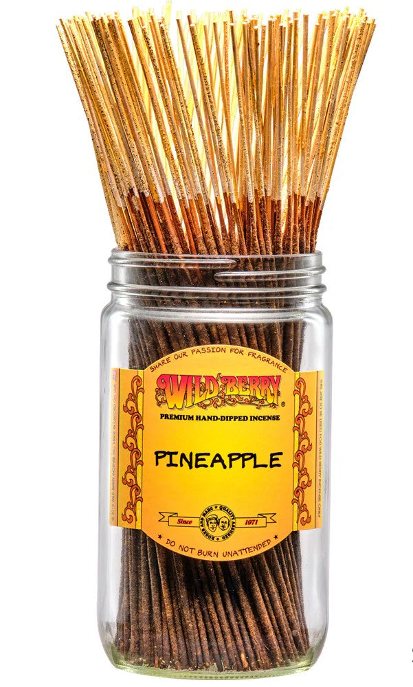 Wild Berry Pineapple Incense Sticks, 100 Count Hand-Dipped Aromatic Incense