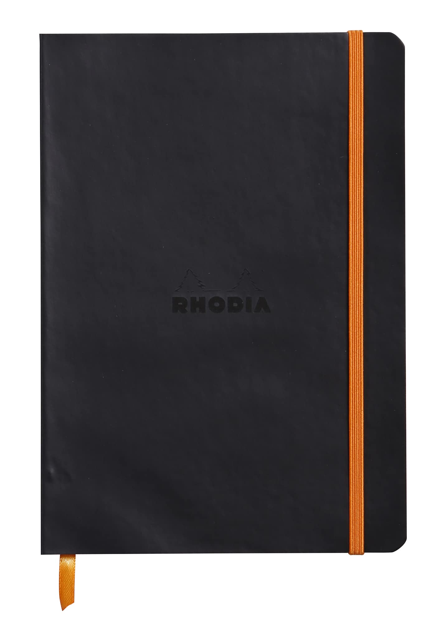 Rhodiarama noir 14,8x21 lign soft ivoire 117402C
