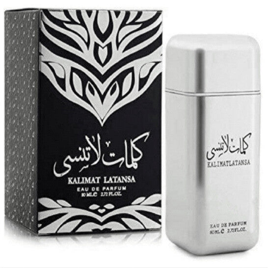 Ard Al Zaafaran Kalimat La Tansa Silver Eau de Parfum Spray para unisex, 3,4 onzas líquidas (100 ml)