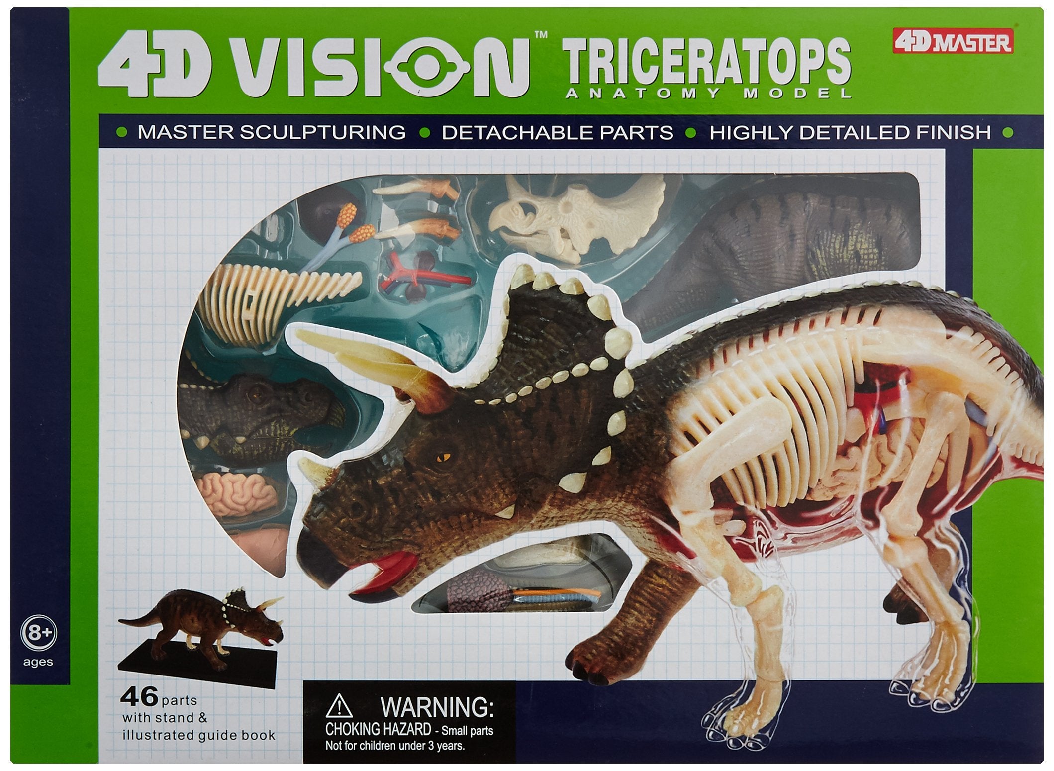 Modelo anatómico de triceratops con visión en 4D de Famemaster