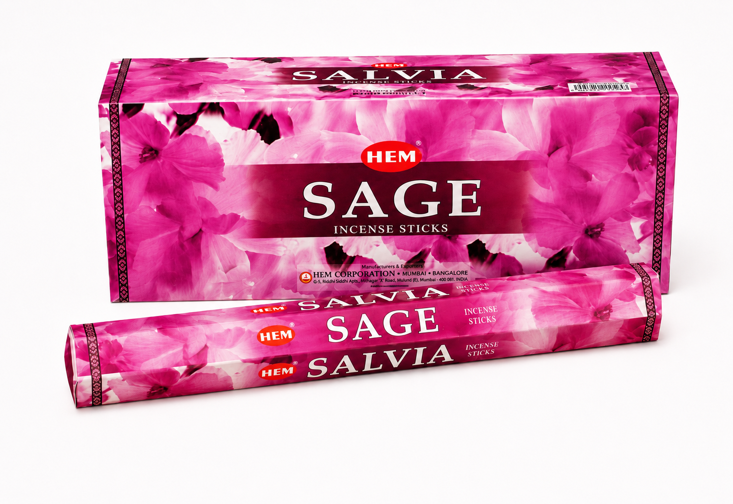 Incienso Hem Sage, caja de 120 varillas