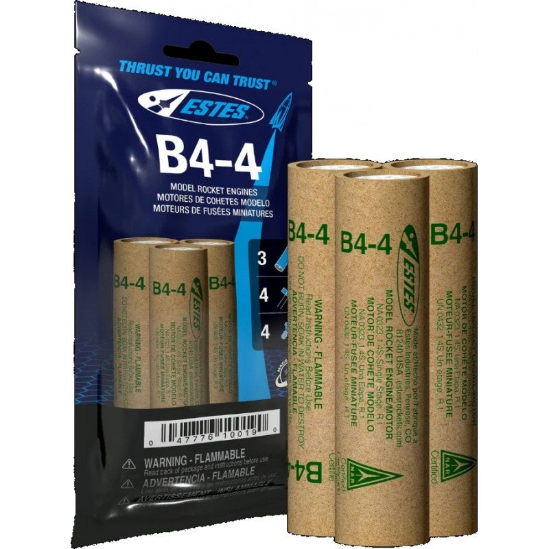 Lot de 3 moteurs de fusée modèle Estes B4-4