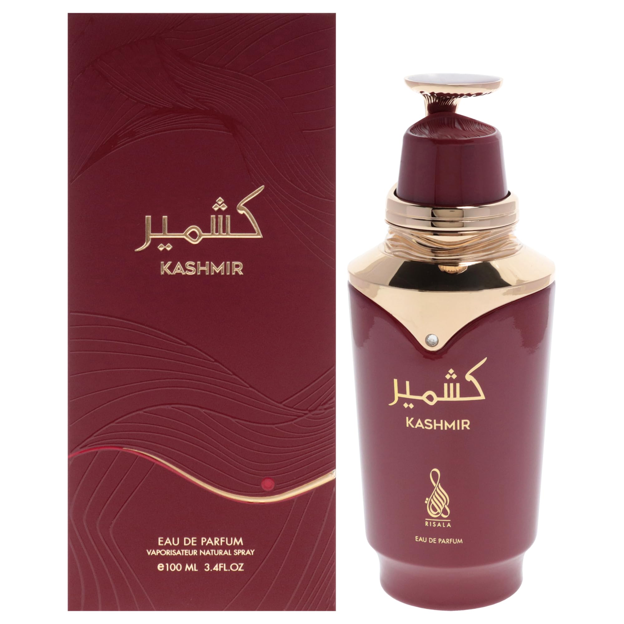 Risala Kashmir Eau de Parfum for Women, Woody Floral Spicy Fragrance with Lavender Rose Cedar and Sandalwood, 3.4 oz Spray