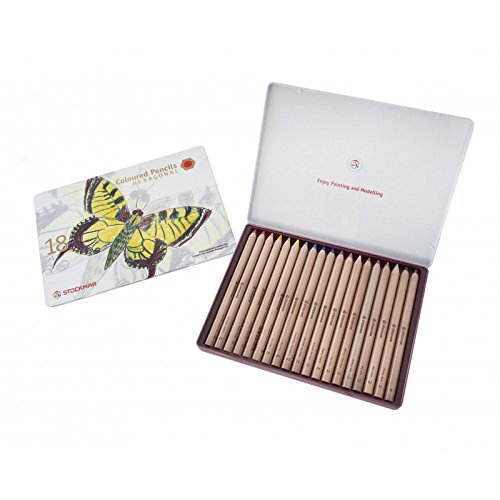 Crayons de couleur Stockmar hexagonaux 18 couleurs + 1 crayon graphite
