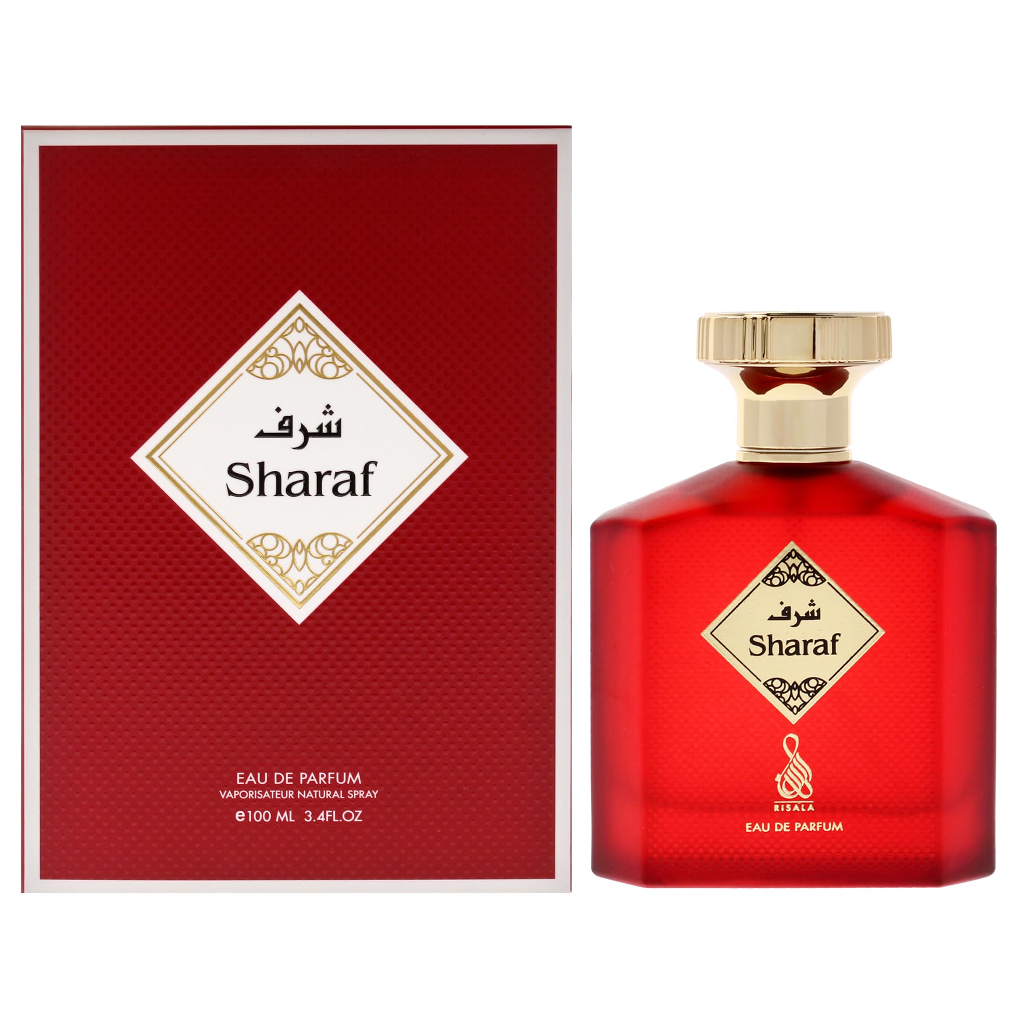 Risala Sharaf EDP Unisex, Oriental Floral Fragrance with Citrus 3.4 oz Spray