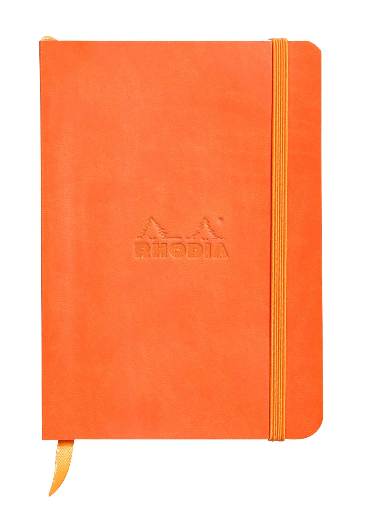 Rhodia Rhodiarama Soft Notebook - 72 Dots Sheets - 4 x 5 1/2 - Tangerine