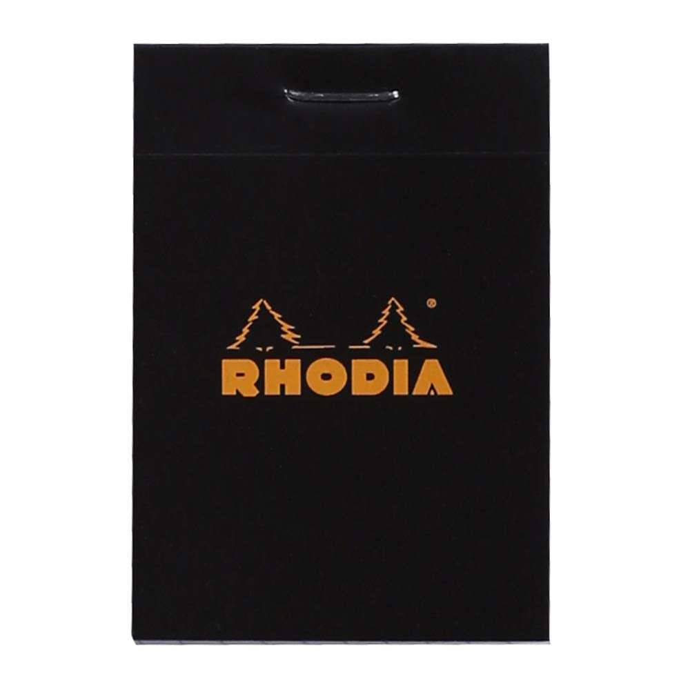Bloc-notes agrafé Rhodia - Graph 80 feuilles - 2 x 3 - Couverture noire
