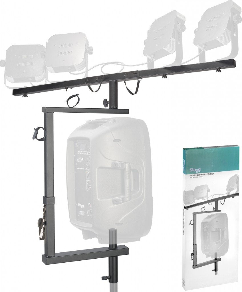 Extensión de iluminación en forma de T SPS2LIS de Stagg para soporte de altavoz